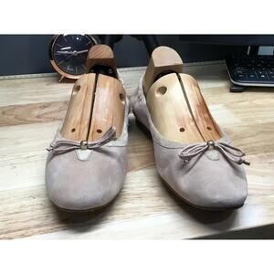 Cole Haan Keira Ballet Flat Women's 9.5 Tan Suede Bow Slip-On Round Toe Comfort